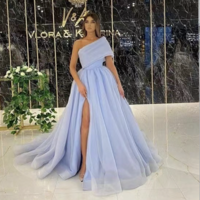 One shoulder prom dresses slit  - Thumbnail 2