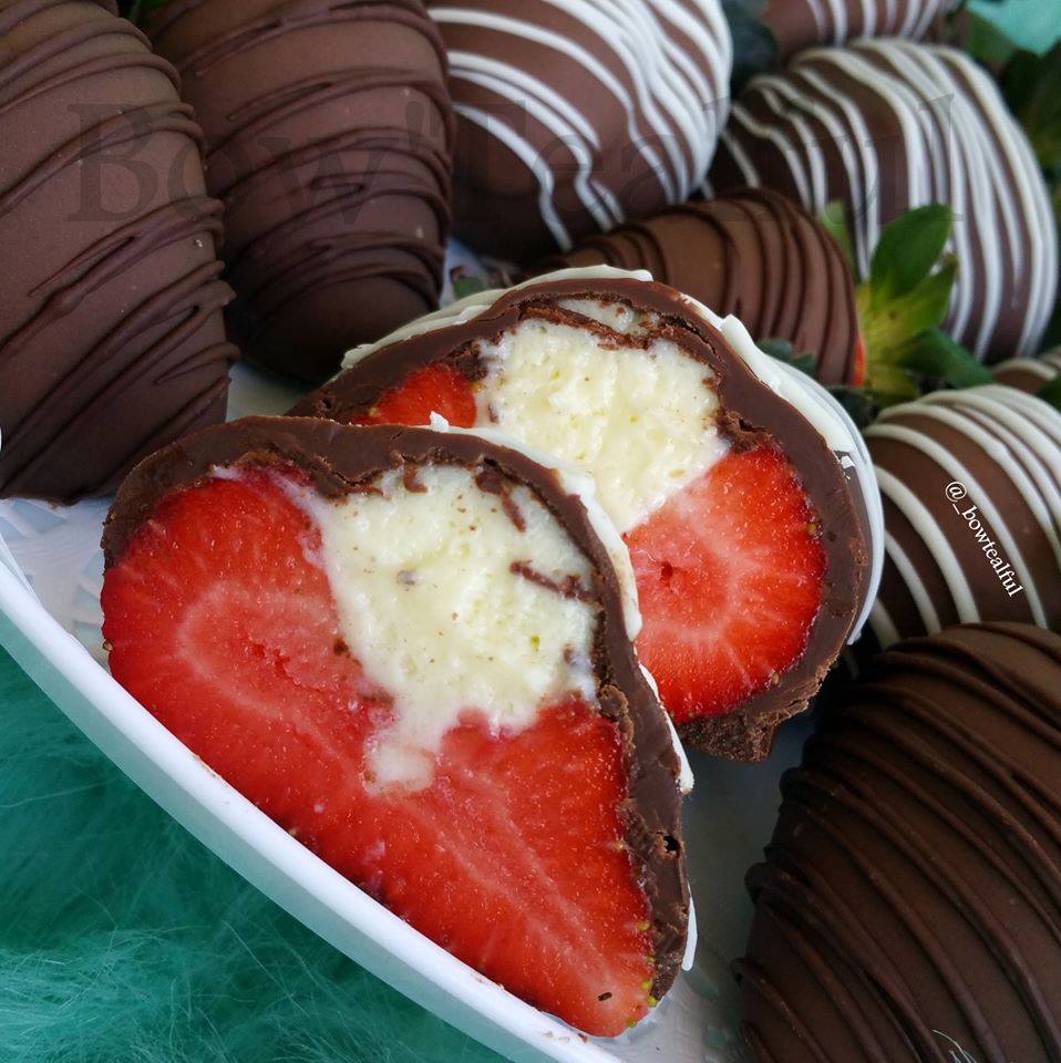 Stuffed Chocolate Dipped Strawberries