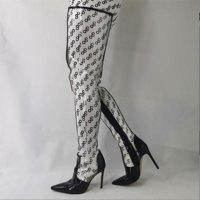 Fashion high-heel transparent over-the-knee women's thigh boots
