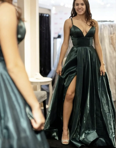 Slit Prom Dresses Spaghetti Straps under 100