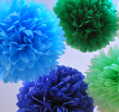 5 Tissue Paper Poms | Wedding | Baby Shower | Nursery Decor | Custom Colors