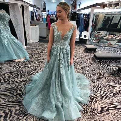 SP1557,Charming lace prom dress cap sleeves evening dress a-line shool prom dresses