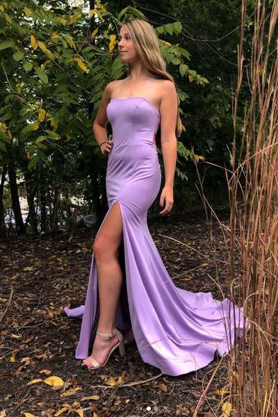 SP1584,Elegant Mermaid Lilac Prom Dress,Sleeveless Evening Party Dresses
