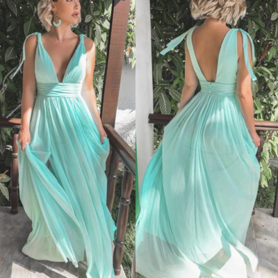 Deep v neck prom dresses under 100  - Thumbnail 3