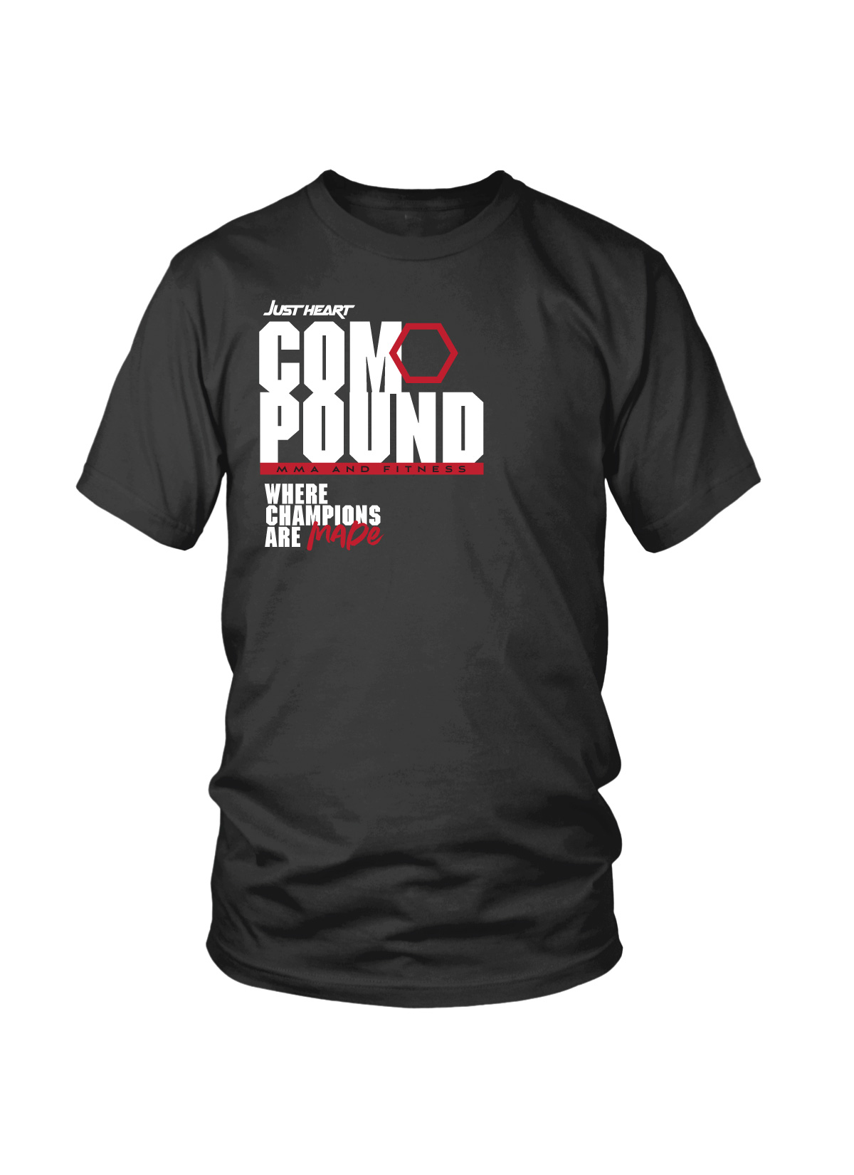 Compound MMA and Fitness black performance tee