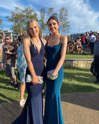 Marvelous Mermaid Halter Navy Blue Long Prom Evening Dresses