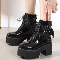 New Fashion Batwing High Heel Booties - Thumbnail 1