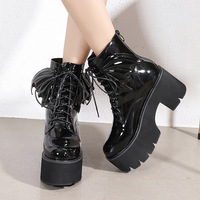 New Fashion Batwing High Heel Booties - Thumbnail 4