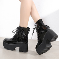 New Fashion Batwing High Heel Booties - Thumbnail 3