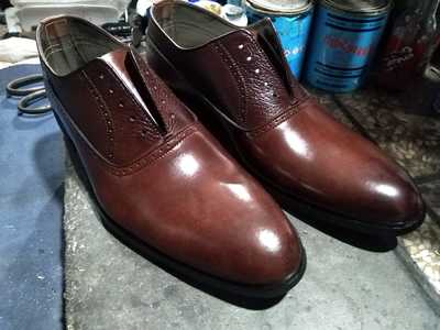 Men's New Stylish Brown Leather Round Toe Laceup Handmade Shoes