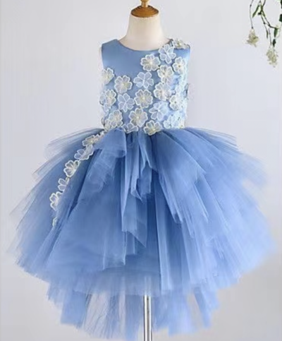 Dusty Blue Flower Girl Dresses for kid