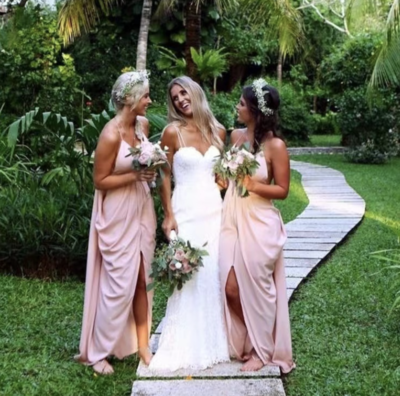 V Neck Bridesmaid Dresses under 100 for Wedding