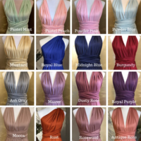 Olive Green Prom Dresses Bridesmaid Dresses Convertible  - Thumbnail 4