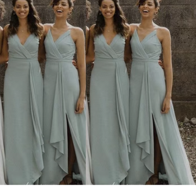 V Neck Bridesmaid Dresses for Wedding TY0