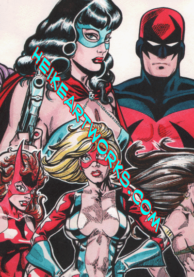 Femforce RPG cover hand-colored by Mark Heike