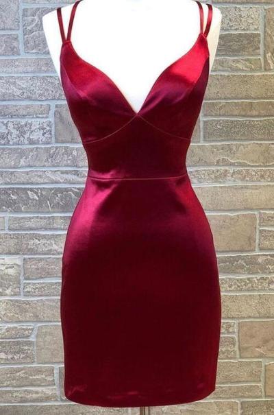 sexy dark red homecoming dresses, cocktail dresses