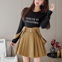 bow navy double thick  wind pants skirt  - Thumbnail 4