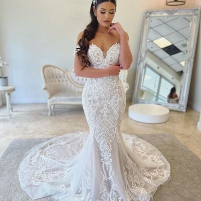 Gorgeous mermaid sweetheart lace wedding dresses  - Thumbnail 2