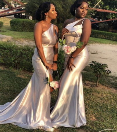 One Shoulder Bridesmaid Dresses BD0