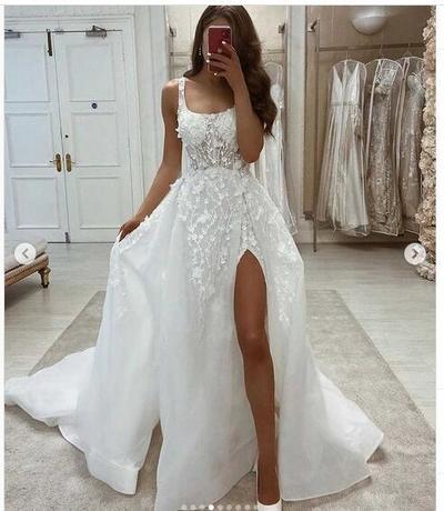Luxury Mermaid Lace Appliques Wedding Dress Bridal Gowns,1350