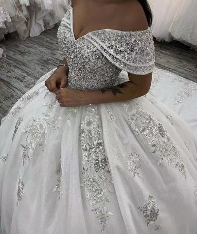 Luxury Wedding Dresses Bridal Gown with Beading