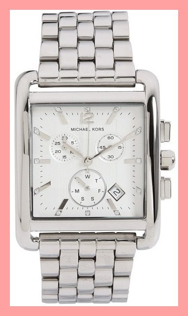 Michael kors women's chronograph white crystal watch