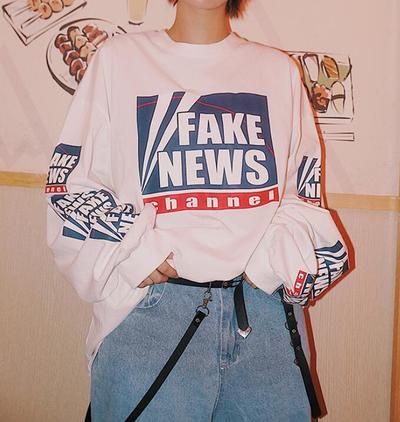 FAKE NEWS CHANNEL LONG SLEEVE TSHIRT