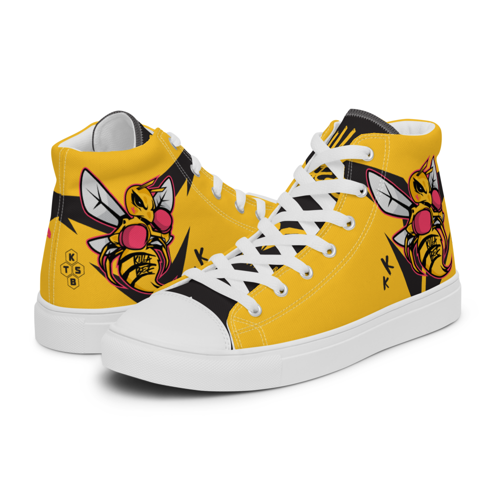 Killa Bee Men’s high top canvas shoes