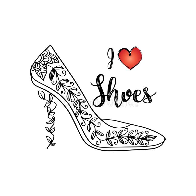 I love shoes i love shoes poster vector illustration 114905132