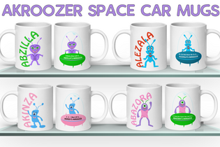Akroozer Space Car Mugs