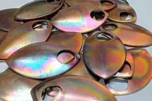 Flame Painted Copper Scales