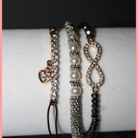 Stackable Bracelets (Silver Infinite,Silver & Pearl Ball Bling,Gold Heart) - Thumbnail 1
