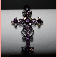 Purple Vintage Cross Bracelet - Thumbnail 1