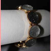Gold Clear Circles Nugget Bracelet - Thumbnail 2