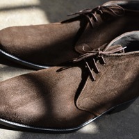 New Edition Handmade Brown Chukka In Genuine Suede Lace Up Boot - Thumbnail 1