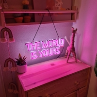 Free Shipping-"THE WORLD IS YOURS" NEON LIGHT  - Thumbnail 1