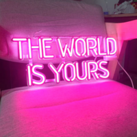 Free Shipping-"THE WORLD IS YOURS" NEON LIGHT  - Thumbnail 2