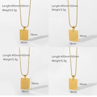 Free Shipping-ENGRAVED PLATE NECKLACE - Thumbnail 5