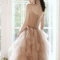 Cute tulle lace short prom dress homecoming dress - Thumbnail 5