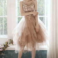 Cute tulle lace short prom dress homecoming dress - Thumbnail 6