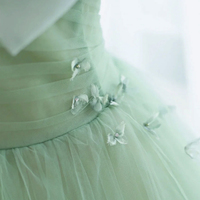 Green tulle short prom dress homecoming dress - Thumbnail 3