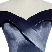 Blue tulle sequins long prom dress blue evening dress - Thumbnail 2