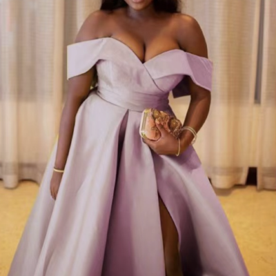 Plus size pink prom dresses off shoulder