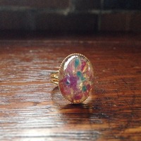 *SALE* Harlequin Opal Ring - Thumbnail 2