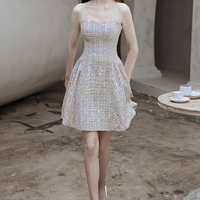 Cute A line short prom dress prty dress - Thumbnail 6