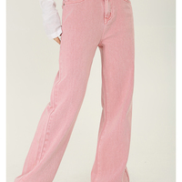 ​Sexy Sweet Girl Pink Heart Pastel High Waist Jeans Pants - Thumbnail 7