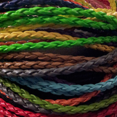 Artifical leather mixed color lobster clasp 10pc necklace