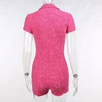 Green Heart Short Sleeve V-Neck Shirt Bodycon Playsuit Romper One Piece Summer Aesthetic Casual E-Girl Kawaii Korean Japanese Harajuku - Thumbnail 8