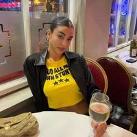 Yellow Funny Own Stunts Graphic Print Short Sleeve Shirt Crop Top Summer Aesthetic Casual E-Girl Kawaii Korean Japanese Harajuku - Thumbnail 2