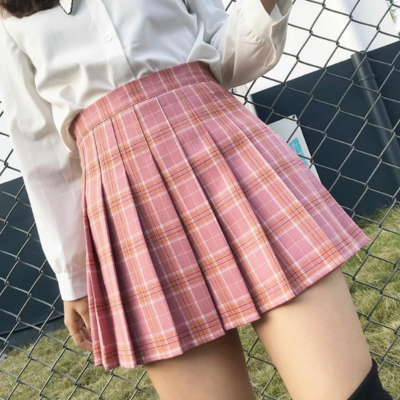 Fashion plaid high waist plus size skirt - Thumbnail 3